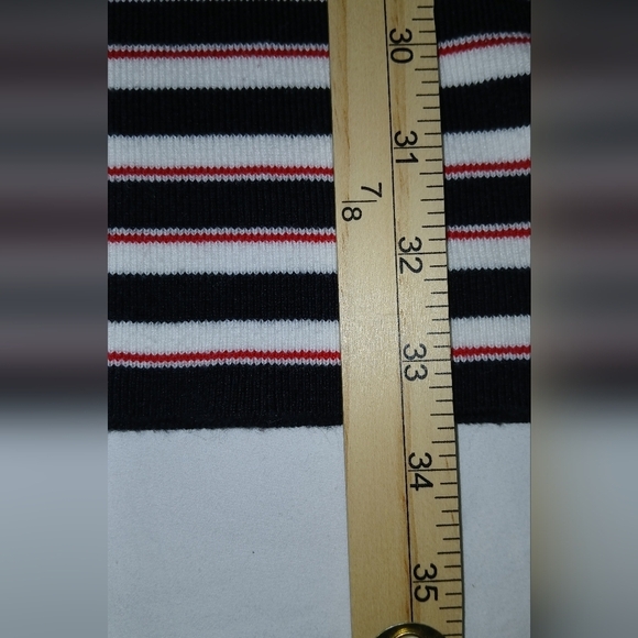 Forever 21 Y2K striped mock neck midi dress Women's size Small preppy ac… - Picture 6 of 6